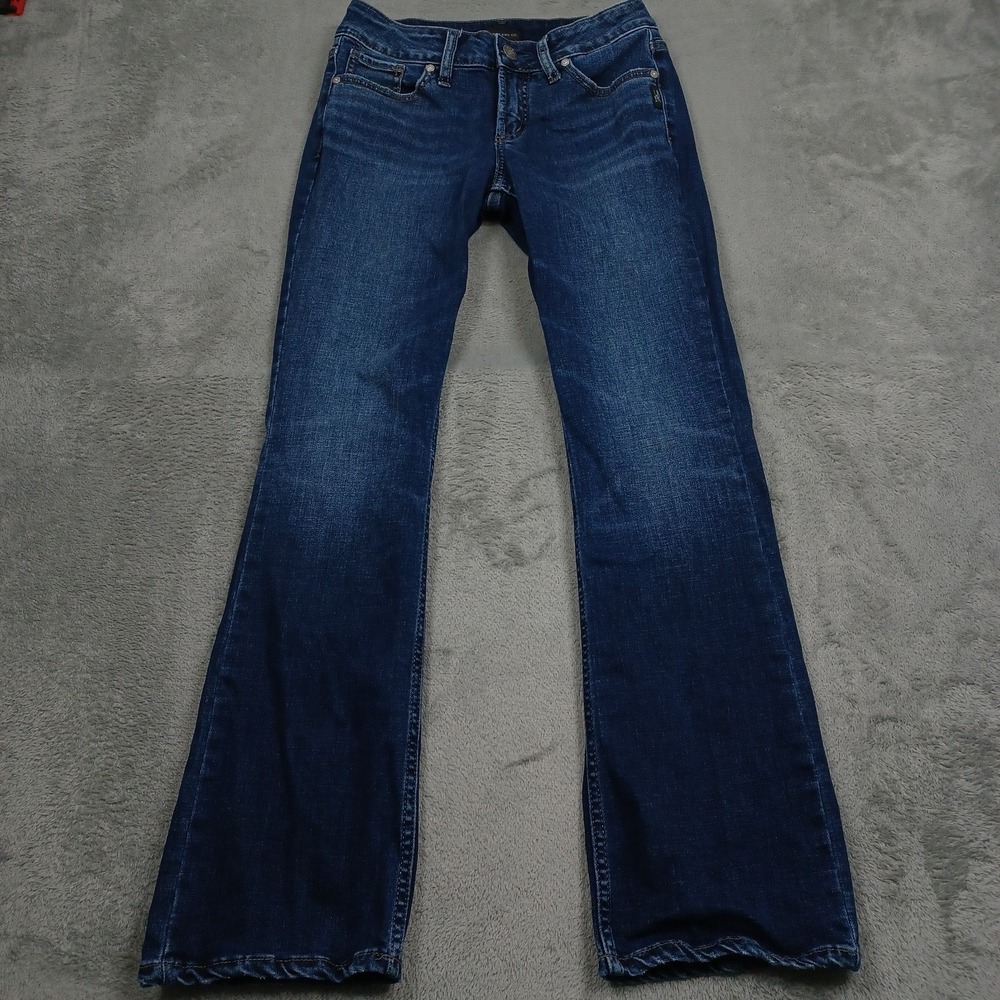 Silver Jeans Womens 27 Blue Denim Suki Slim Bootcut Casual Modern